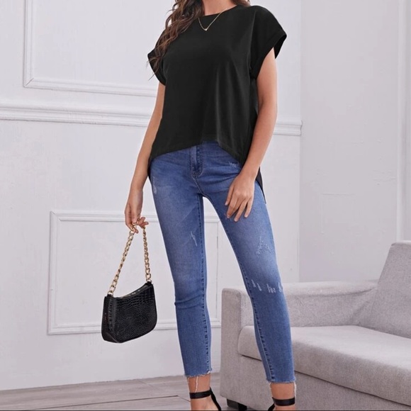 NEW (1 Size Left - Size XL) Black Back Cross Wrap Tee (T-Shirt) - Picture 5 of 5